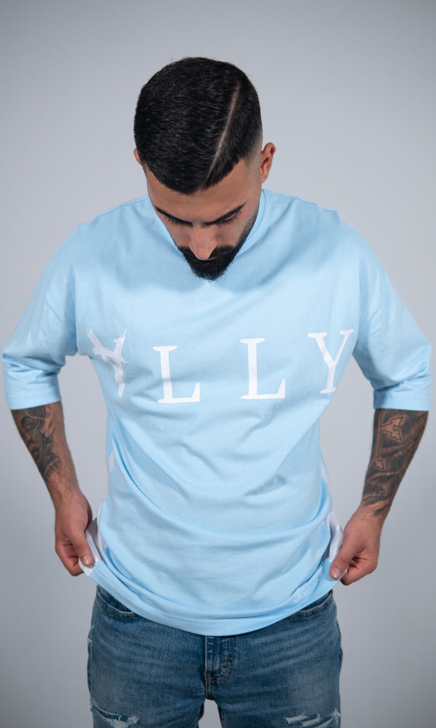 longsleeve T-Shirt babyblue